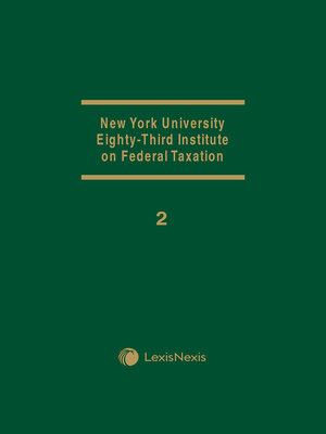 cover image of New York University 83rd Institute on Federal Taxation